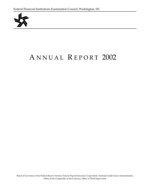 Annual Report 2002 - ffiec