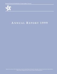 FFIEC Annual Report 1999