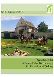 Newsletter der Hammersdorfer Kirchenburg für Umwelt und Bildung Nr. 2