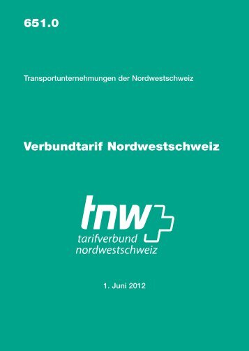 Verbundtarif TNW 530 kB - SBB