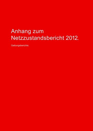 Anhang zum Netzzustandsbericht 2011. - SBB