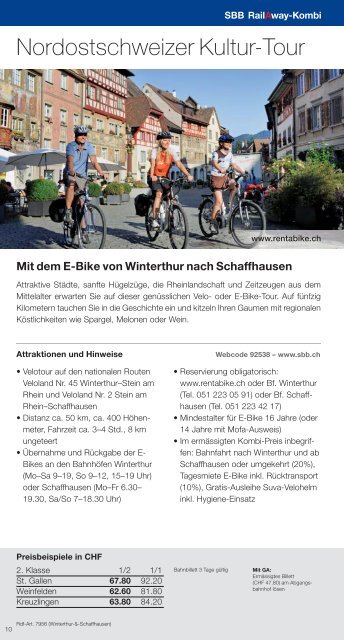 Freizeittipps Sommer 2013 - Ausflüge in der Ostschweiz und ... - SBB