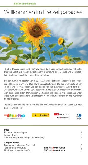 Freizeittipps Sommer 2013 - Ausflüge in der Ostschweiz und ... - SBB