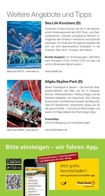 Freizeittipps Sommer 2013 - Ausflüge in der Ostschweiz und ... - SBB