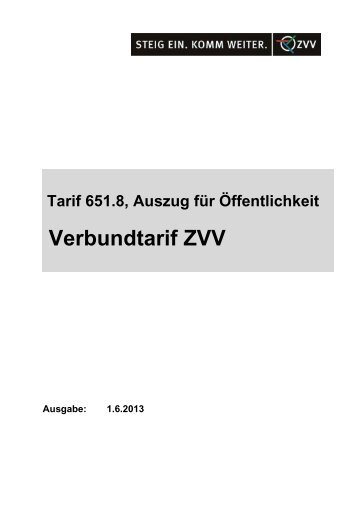Verbundtarif ZVV - SBB