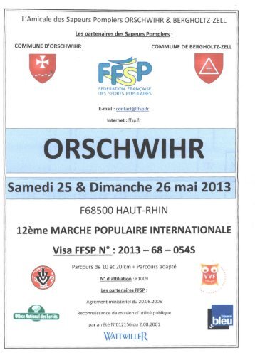 L'Amicale des Sapeurs Pompiers ORSCHWIHR ... - FFSP