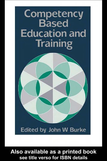 Competency Based Education and Training