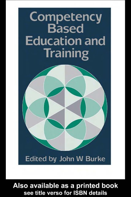 Competency Based Education and Training