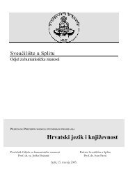 Preddiplomski studij - Filozofski fakultet u Splitu