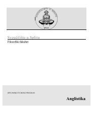 Diplomski studij - Filozofski fakultet u Splitu