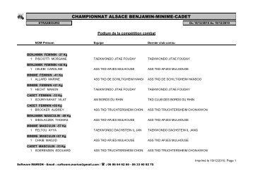 Championnat régional Alsace - fftda