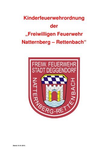 Kinderfeuerwehrordnung der FF Natternberg-Rettenbach