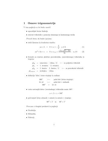 1 Osnove trigonometrije