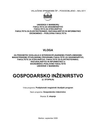 podroben opis programa - Fakulteta za gradbeništvo - Univerza v ...