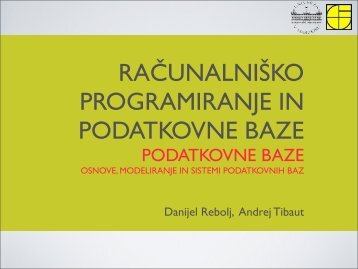 RAČUNALNIŠKO PROGRAMIRANJE IN PODATKOVNE BAZE