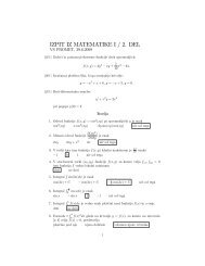 IZPIT IZ MATEMATIKE I / 2. DEL