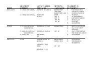 Ligament Chart