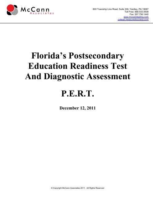 Florida's Postsecondary Education Readiness Test - College Success
