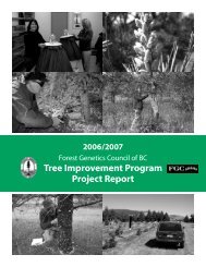 Tree Improvement Program Project Report 2006 / 2007