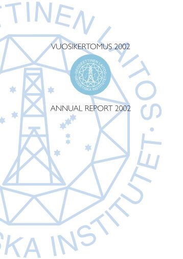 vuosikertomus 2002 annual report 2002 - Geodeettinen laitos