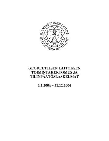 2004 - Geodeettinen laitos