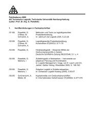 Publikationen 2005 AG Technische Logistik, Technische ... - FGLnet