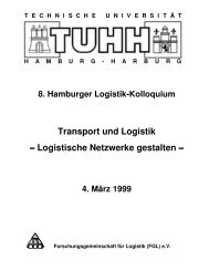 Transport und Logistik − Logistische Netzwerke gestalten − - FGLnet