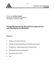 Change Management bei Restrukturierungsprozessen unter - FGLnet