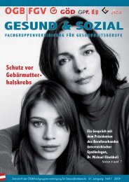 Ausgabe 1/2009 - Arge FGV für Gesundheits- und Sozial Berufe