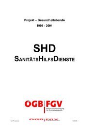 Projekt – Gesundheitsberufe - Arge FGV für Gesundheits- und ...