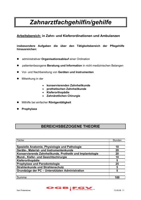 Projekt – Gesundheitsberufe - Arge FGV für Gesundheits- und ...