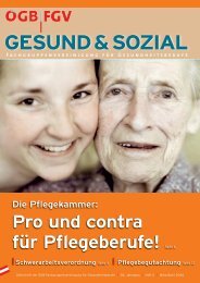 Ausgabe 2/2006 - Arge FGV für Gesundheits- und Sozial Berufe