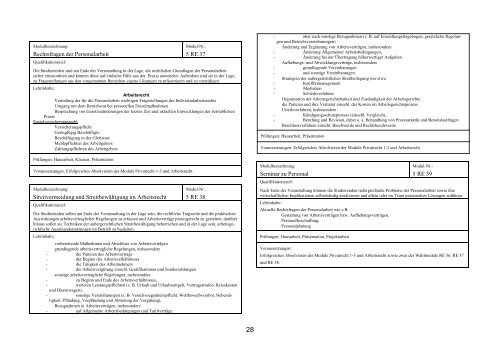 Bachelor Wirtschaftsrecht (BWR) - Fachhochschule Bielefeld