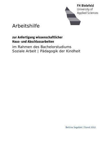 Arbeitshilfe für Haus- und Abschlussarbeiten PDF - Fachhochschule ...