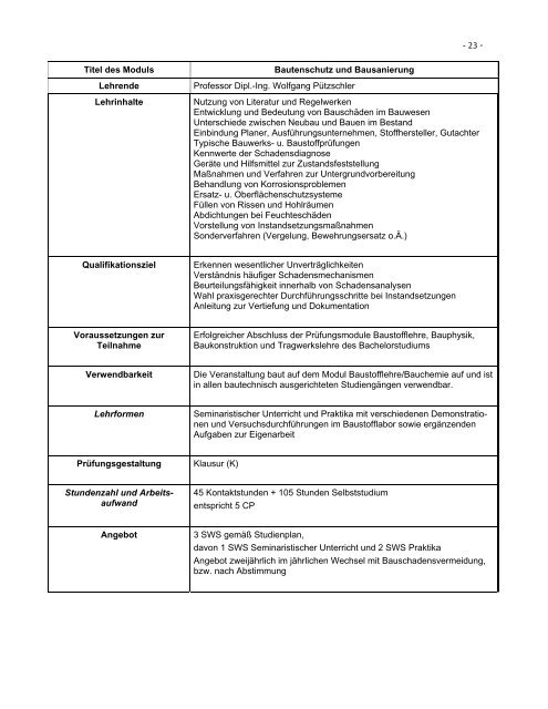 Prüfungsordnung für den Masterstudiengang Integrales Bauen an ...