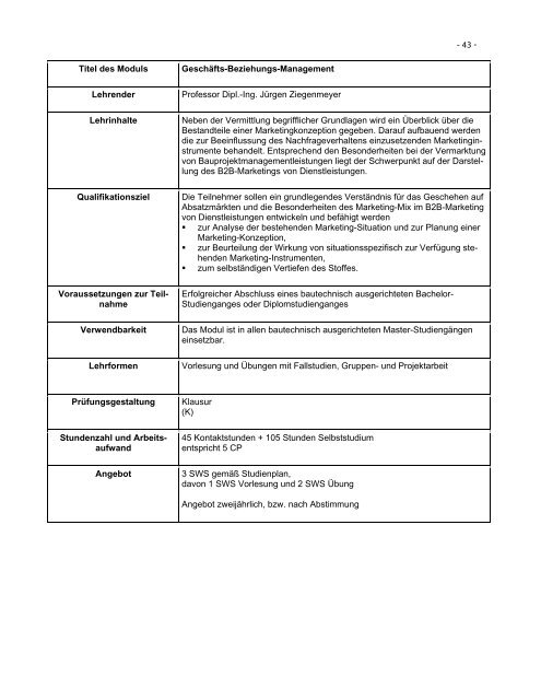 Prüfungsordnung für den Masterstudiengang Integrales Bauen an ...