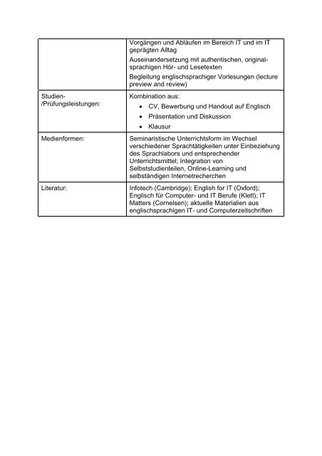 Informatik (B.Sc.) - Fachhochschule Brandenburg