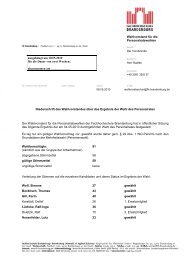 Wahlniederschrift / Wahlergebnis im Detail - Fachhochschule ...