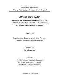 „Urlaub ohne Auto“ Angebots- und Marketingkonzept entwickelt für ...