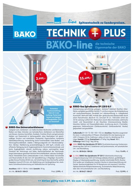 Technik Plus Aktion gültig vom 5.09. bis zum 31.12.2011