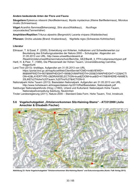 11. Alpine Workshop 2013 - Evaluierung der Umsetzung Natura ...