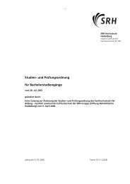 Studien- und Prüfungsordnung für Bachelorstudiengänge - SRH ...