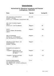 Zeitschriftenliste Juli 08 - Hochschule für Verwaltung und Finanzen ...