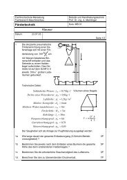 Fördertechnik Klausur