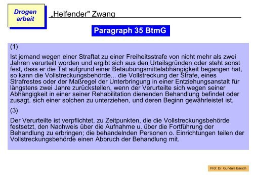 Strafvorschriften des Betäubungsmittelgesetzes