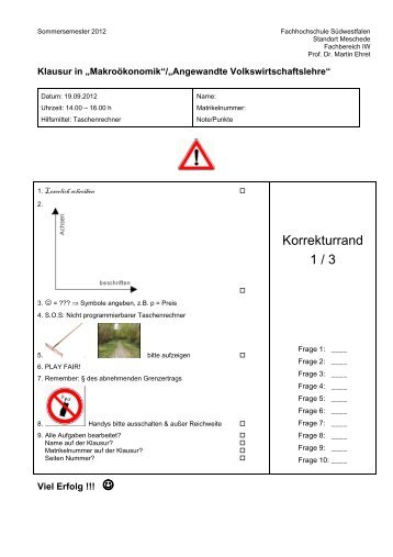 Korrekturrand 1 / 3 - Fachhochschule Südwestfalen