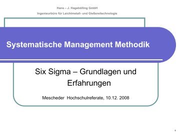 Grundlagen von Six Sigma