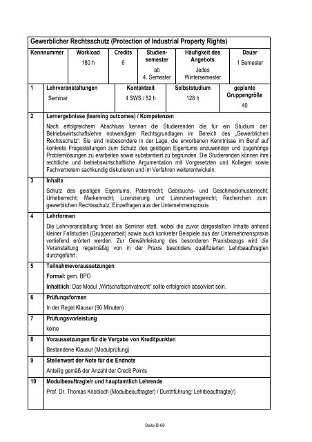 Modulhandbuch zum Studiengang Bachelor-International ...