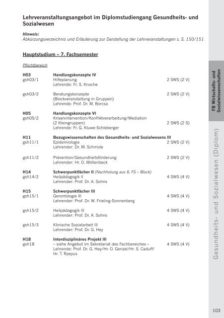 Studienführer Wintersemester 2008/09 - Fachhochschule Nordhausen