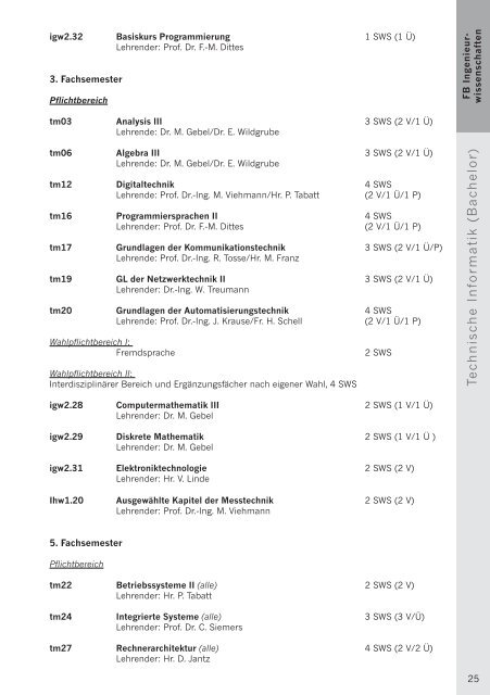 Studienführer Wintersemester 2008/09 - Fachhochschule Nordhausen